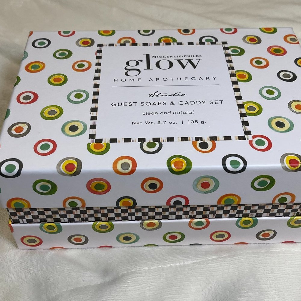 Mackenzie-Childs soap and dish gift set!